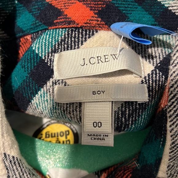 RARE Jcrew Retail Rock Salt Plaid Flannel Boy Shirt - 00 - Picture 6 of 7